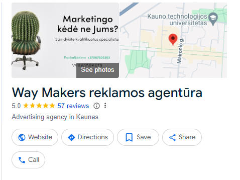 Google My Business account